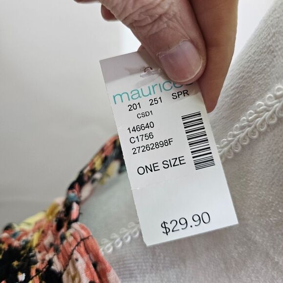 Maurices Black Floral Kimono One Size - Picture 7 of 11